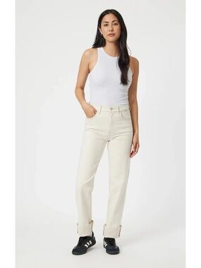 MAVI - SAVANNAH CUFFED STRAIGHT LEG IN NATURAL ECRU DENIM Jeans 25/31